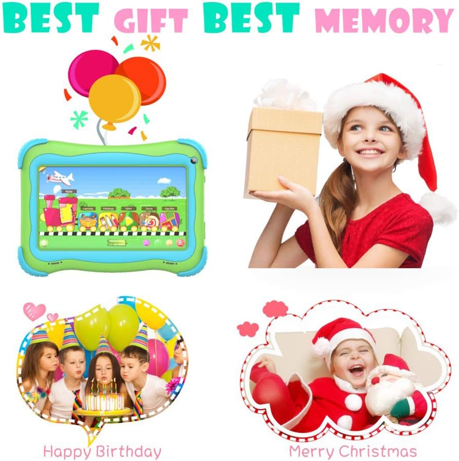 Green 7 Android Kids Tablet 1GB + 32GB Pack of 2 T874