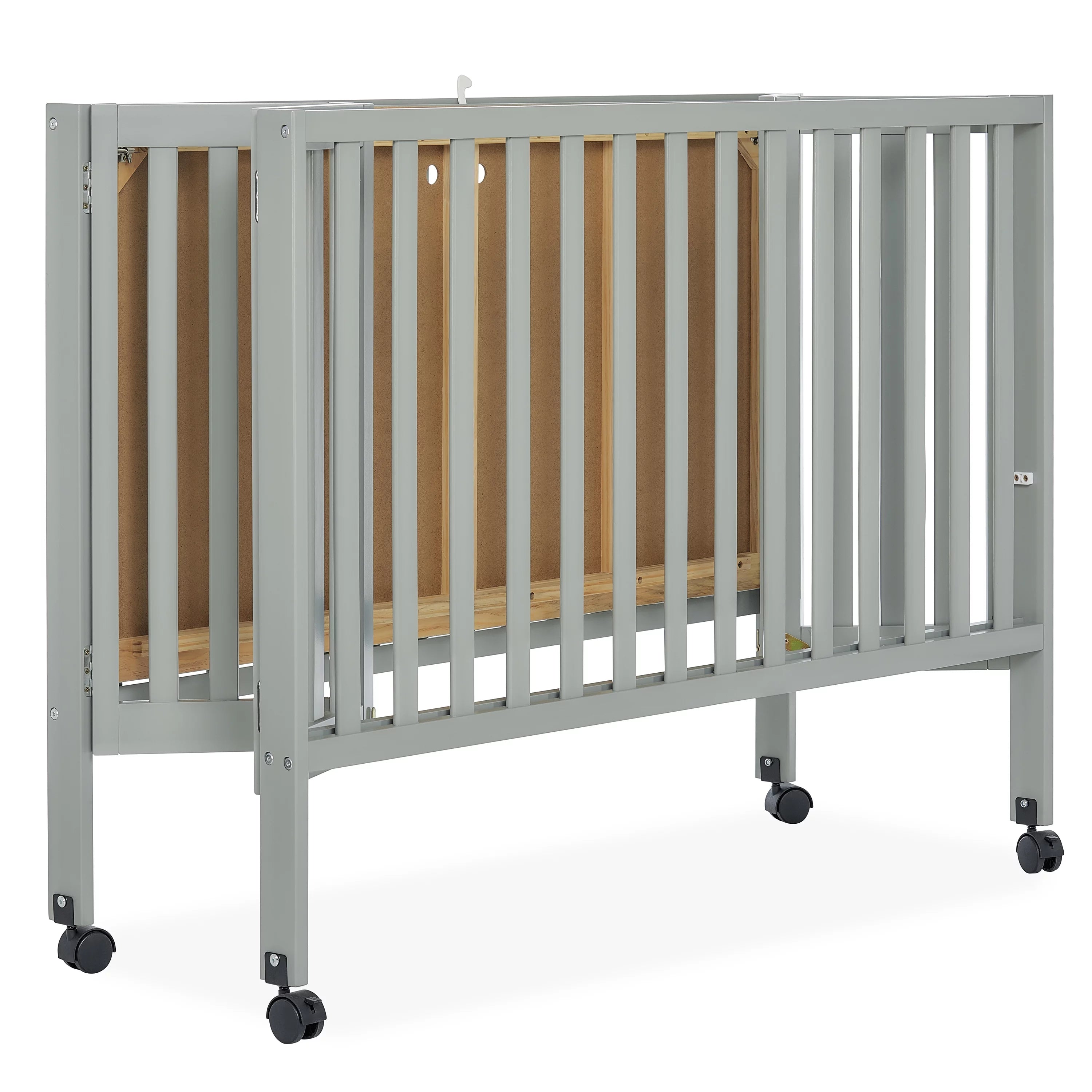 Cool Grey Full-Size Folding Crib Z252