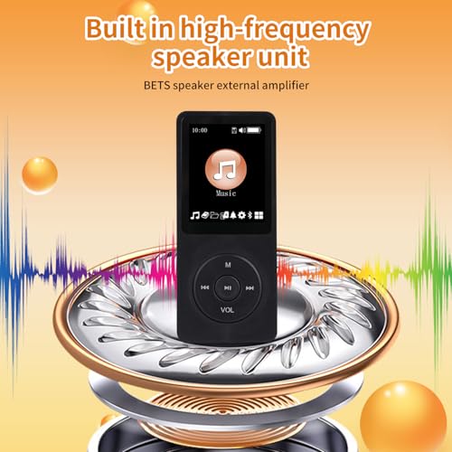 128GB Bluetooth MP3 Player with Built-in HD Speaker, Voice Recorder, HiFi Sound, E-Book, Earphones J25525