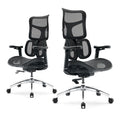 White Italian Velvet Mesh Ergonomic Office Chair D790