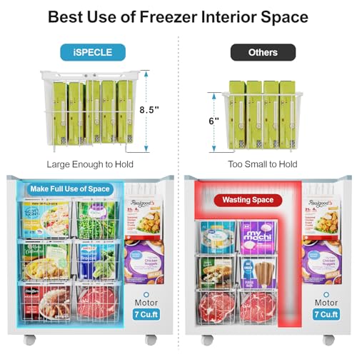3 Pack Adjustable Black Freezer Organizer Bins H91827