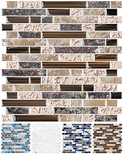 10-Sheet Peel and Stick Wall Tile in Sandstone N695