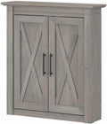 Engineered Wood Bathroom Wall Cabinet in Driftwood Gray N7091