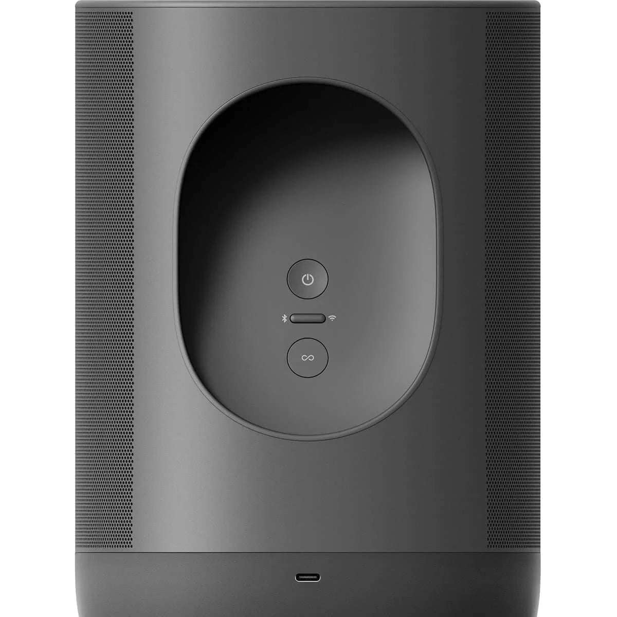 Black Portable Smart Battery-Powered Speaker with Bluetooth and Wi-Fi N2550