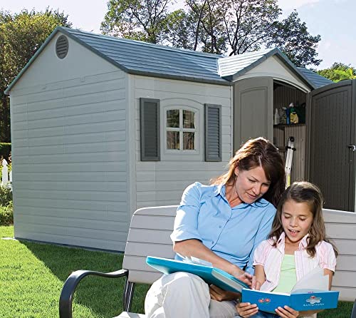 Outdoor Storage Dual Entry Shed, 15 x 8 ft, Desert Sand T399331