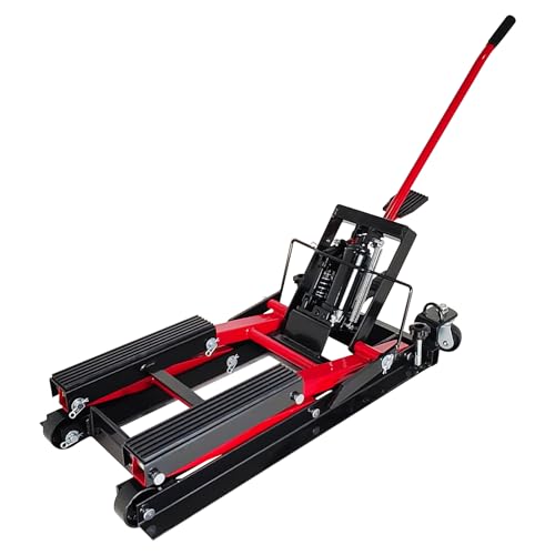 1500 LBS Capacity Steel Motorcycle Lift Jack with Wheels E943580