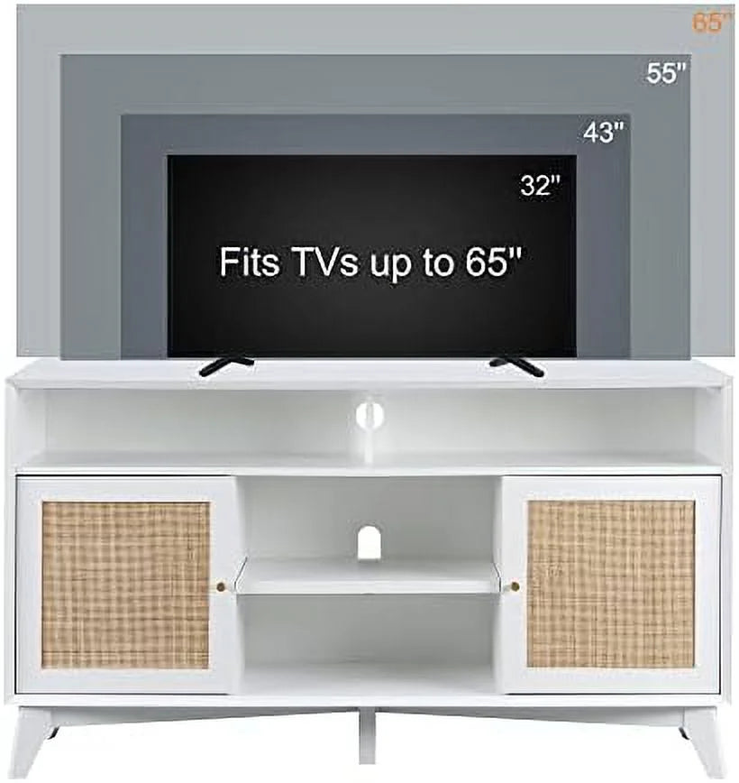 TV Stand with Natural Rattan Door I36880