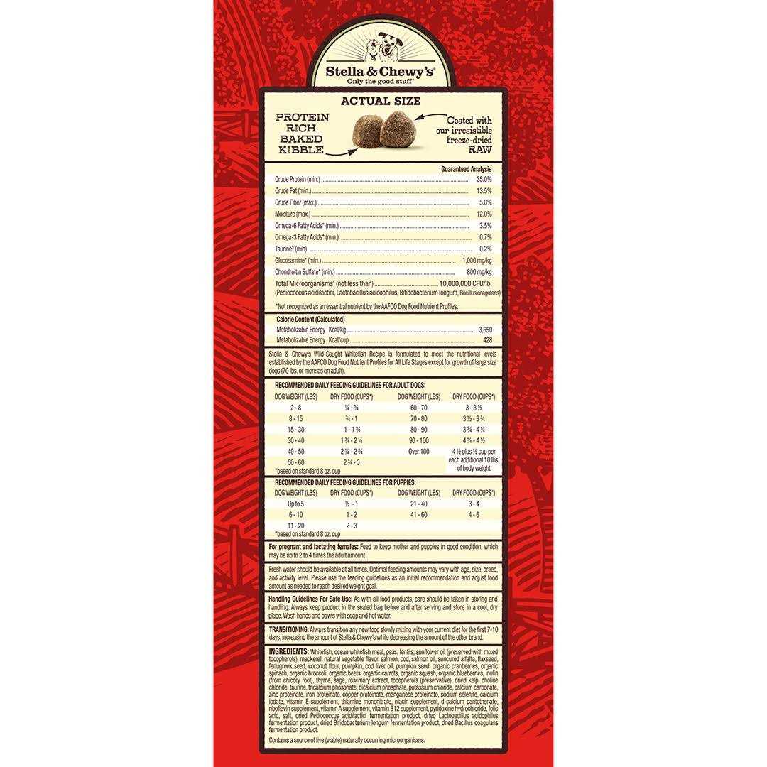 Raw Coated Dog Kibble Wild Caught Whitefish U823