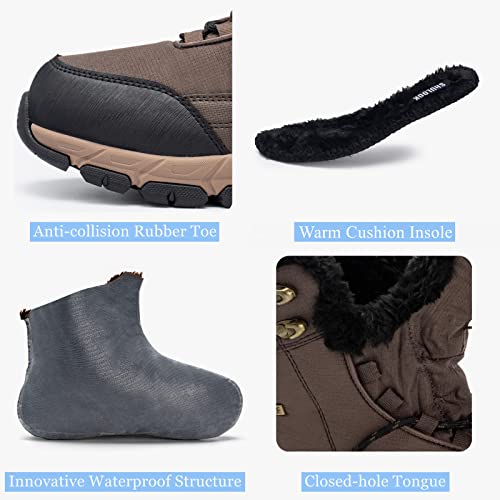 Waterproof Fur Lined Non-slip Ankle High-top Snow Boots R88757
