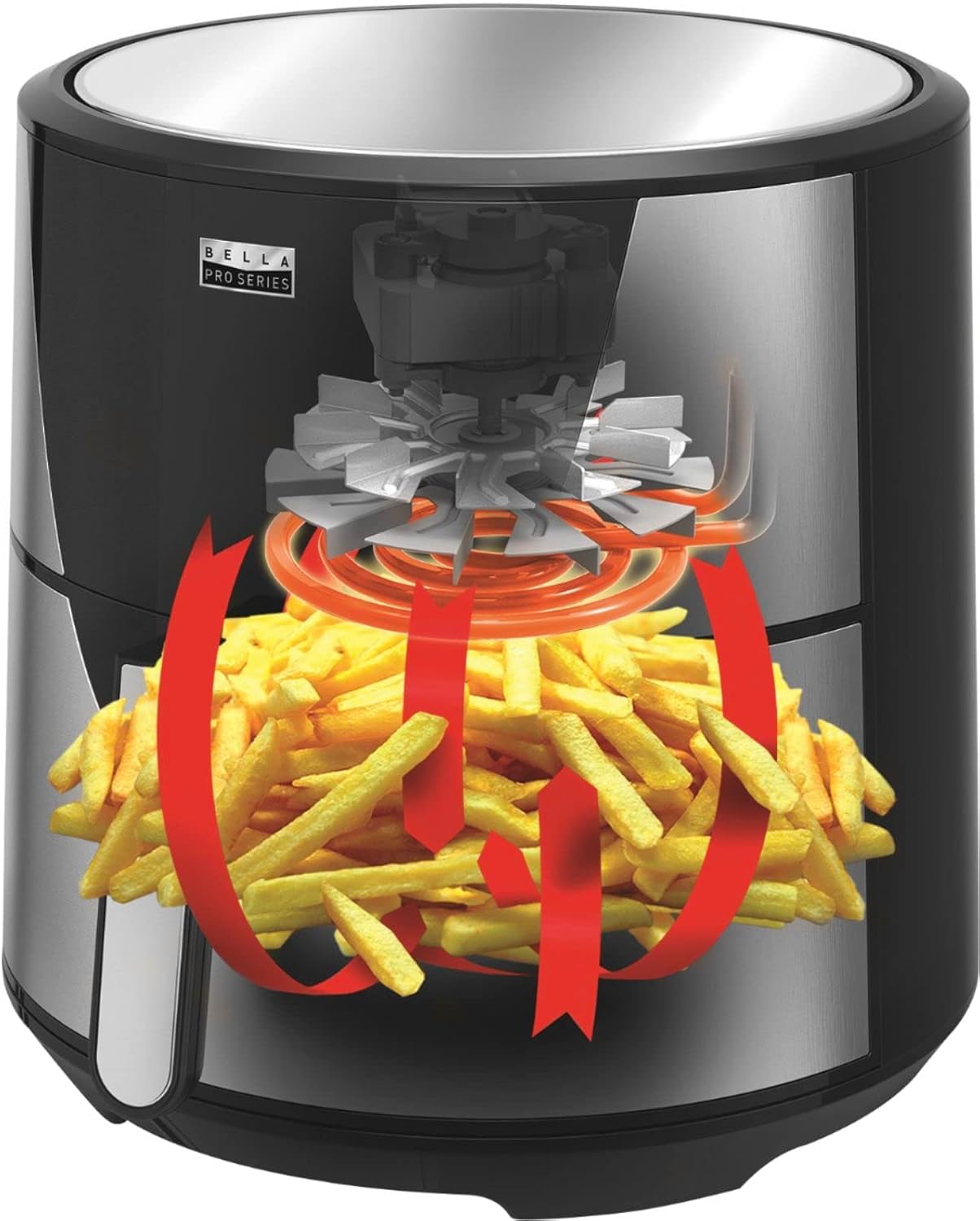 8qt Touchscreen Digital Air Fryer, Stainless Steel W98334