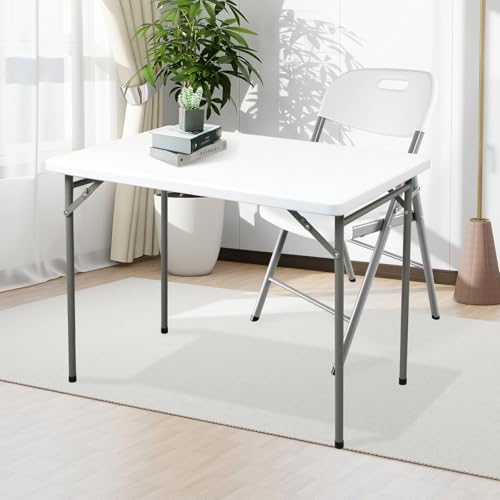 White 3ft Rectangular Plastic Folding Table S490252