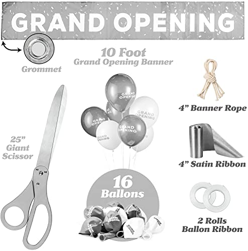 25" Giant Scissors with Gold Satin Ribbon, Banner, Bows, Balloons X183075