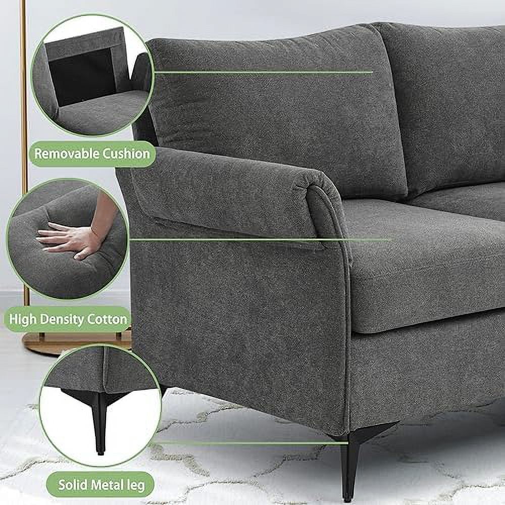 50" Fabric 2-Seater Sofa with Removable Cushion A97575