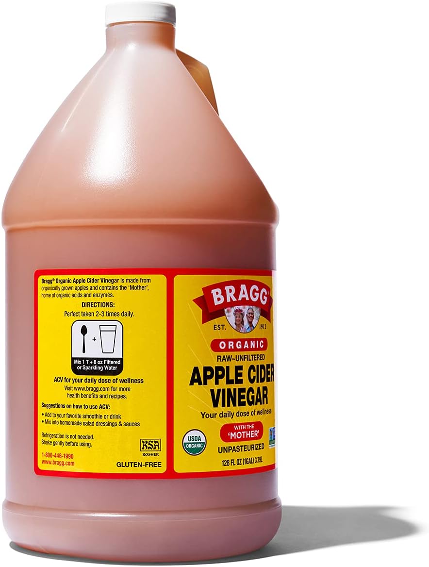 Organic Raw Unfiltered Apple Cider Vinegar 1 Gal (128oz) Liquid Q44993
