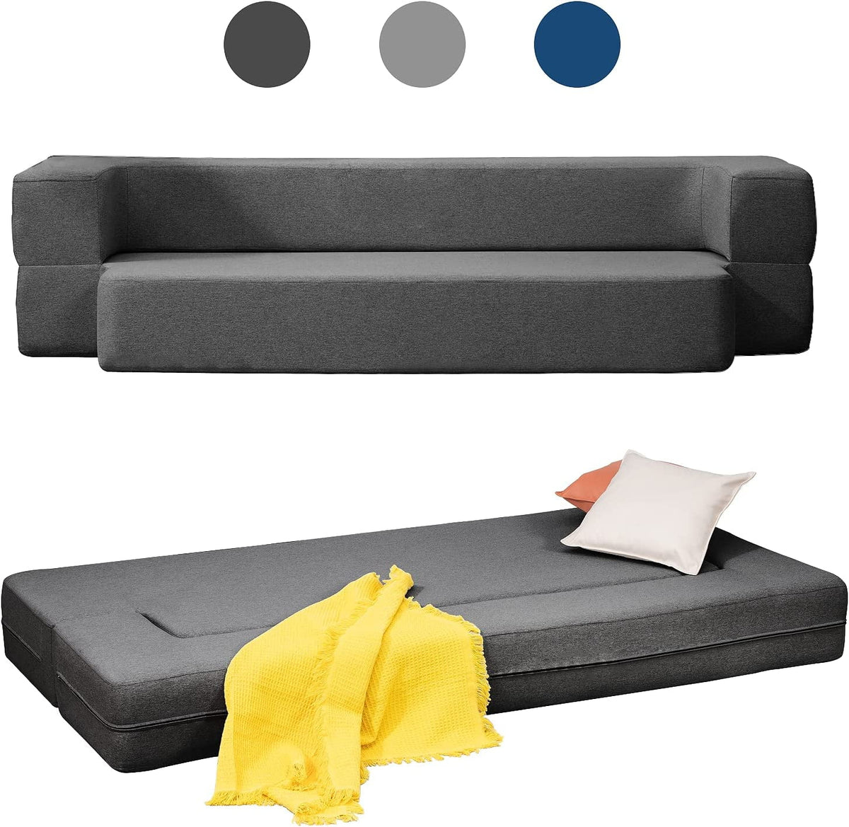 Dark Gray Folding Queen Size Sleeper Sofa Bed G848842