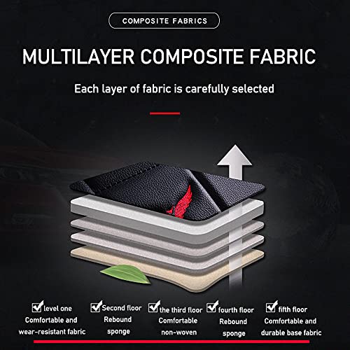 Black Leather 5 Car Seat Covers I363