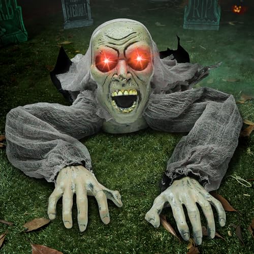 Zombie Halloween Decoration with Sound and Flashing Eyes X741