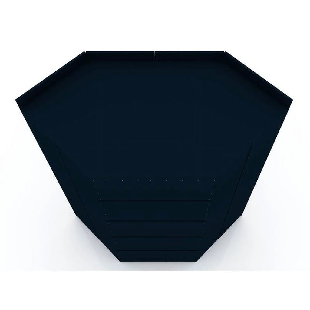 Midnight Blue Wood Corner Wardrobe Closet L7894