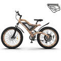 26" 1500W Electric Bike Fat Tire 48V 15AH Removable Lithium Battery Mountain Bicycle Full Suspension MTB C6361