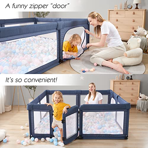 Grey Baby Playpen with Door Z887247