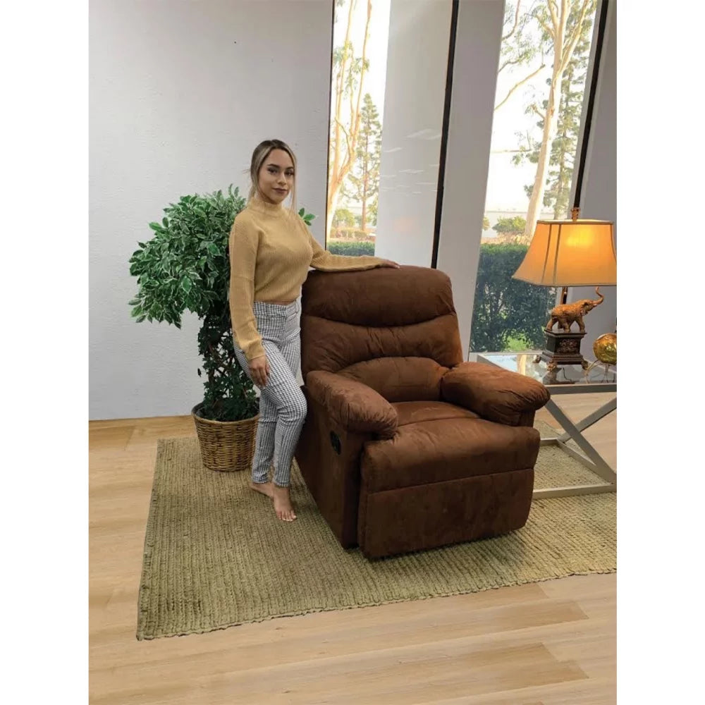 Chocolate Microfiber Recliner W3368