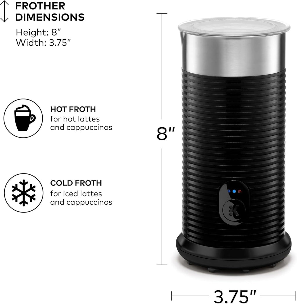 Black Single Serve Coffee Maker and Frother H178