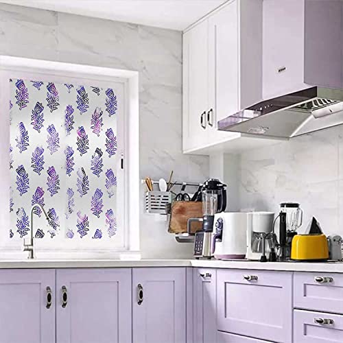 Boho Blue PVC Frosted Window Film, 23.6 in x 78.7 in B634034