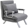 Light Grey Folding Sofa Bed Sleeper Chair P29453