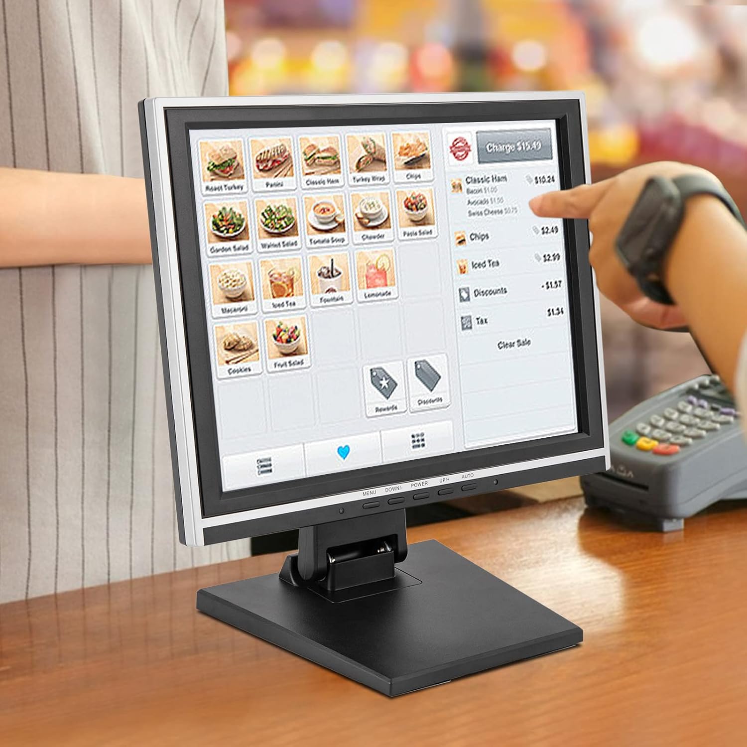 15" LCD Touch Screen Monitor with Adjustable Multi-Touch USB Interface D953