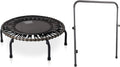 Black 39-Inch Fitness Rebounder Trampoline with Steel Handle Bar Z288