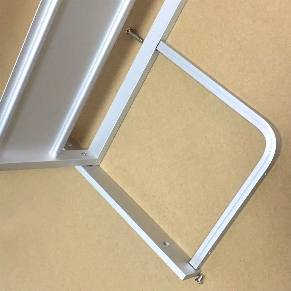Aluminum Microwave Oven Wall Mount Double Deck Shelf With Hooks G223