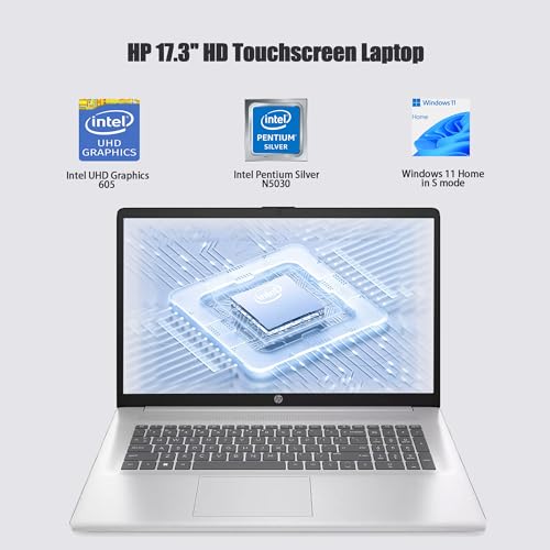 17.3" HD+ Touchscreen Laptop, 16GB RAM, 1TB SSD, Intel Pentium Silver N5030, Silver K2526