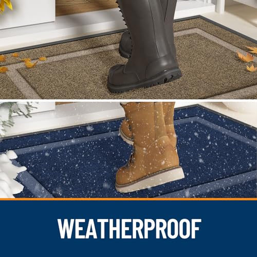 Black 36x24 Natural Rubber Front Door Mat H849