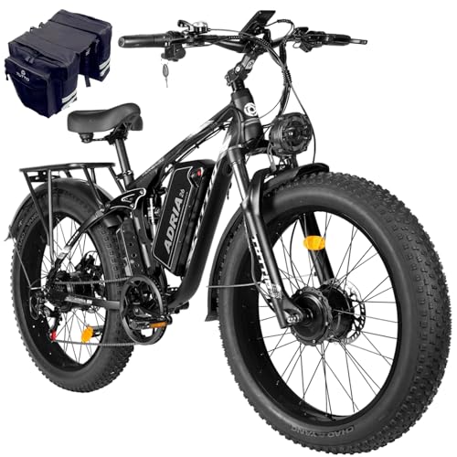 52V 30AH 26" Fat Tire Full Suspension Electric Mountain Bike L14695