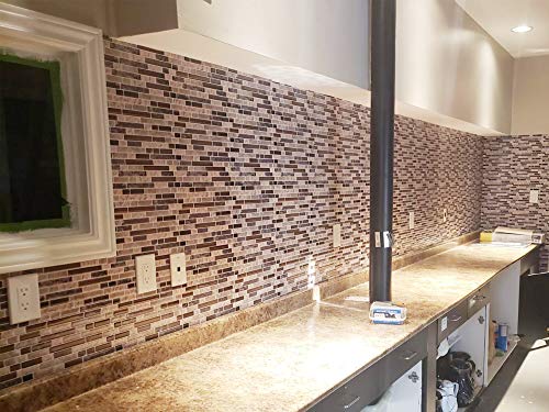 10-Sheet Peel and Stick Wall Tile in Sandstone N695