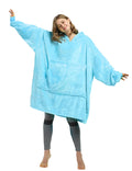 Blue Hooded Fleece Sweatshirt L6114
