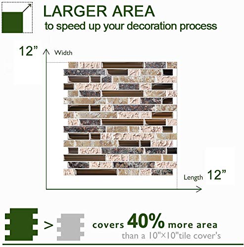 10-Sheet Peel and Stick Wall Tile in Sandstone N695