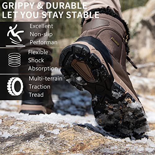 Waterproof Fur Lined Non-slip Ankle High-top Snow Boots R88757