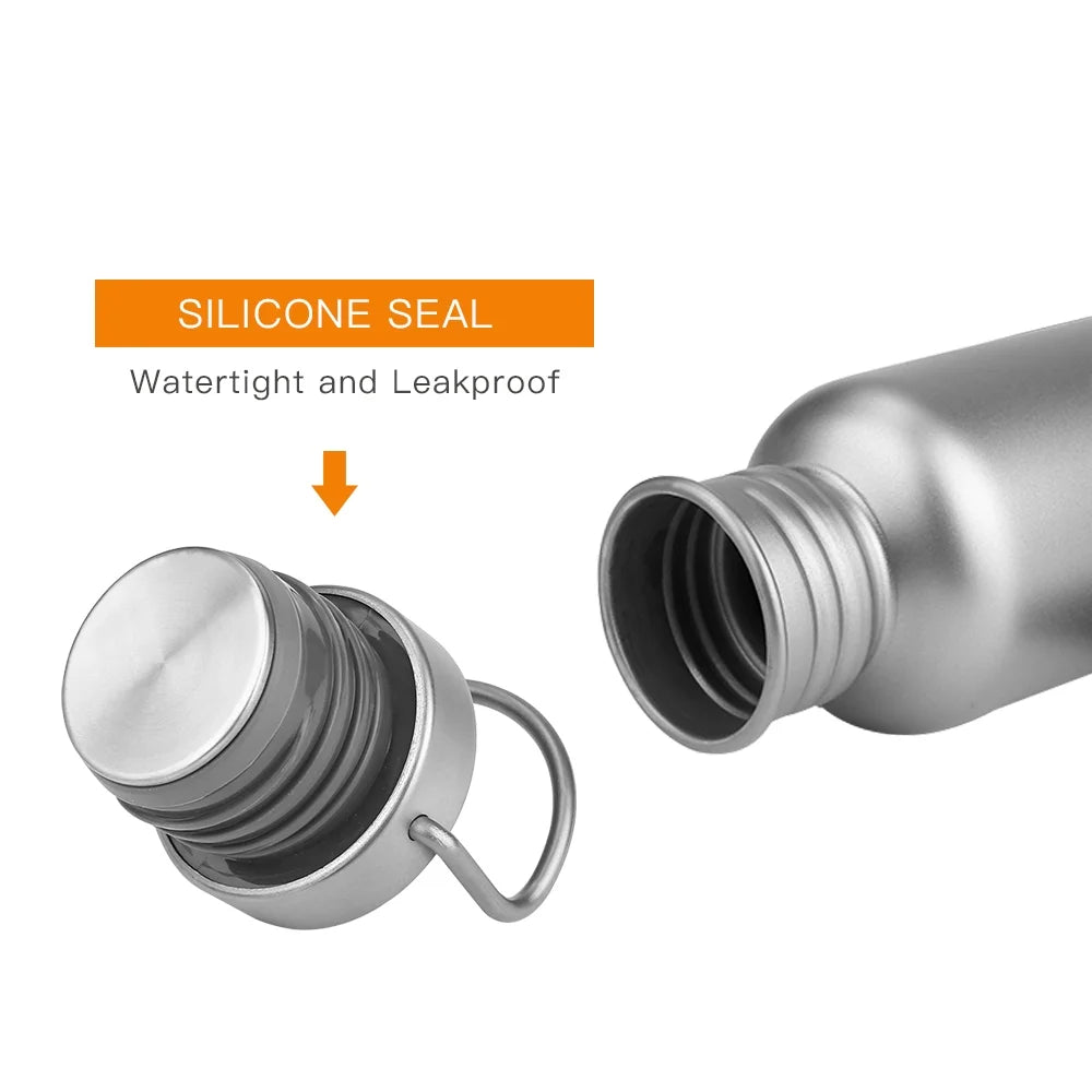 600ml Full Titanium Water Bottle with Extra Lid Ultralight P617968