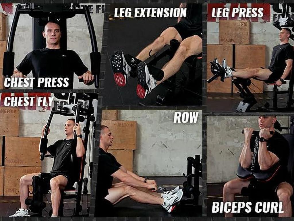 Home Gym Station with 150LBS Weight Stack U7327