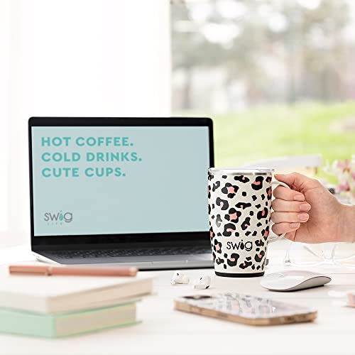 18 oz Insulated Stainless Steel Travel Mug with Handle and Lid O9289