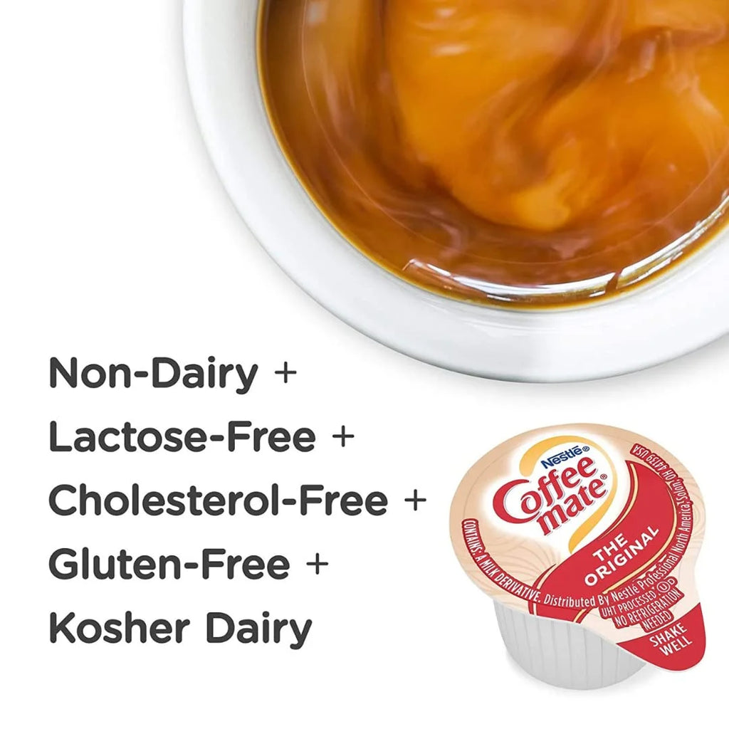 Liquid Non-Dairy Creamer Singles Variety Pack, Original, French Vanilla, & Hazelnut - Box Of 100 T3658