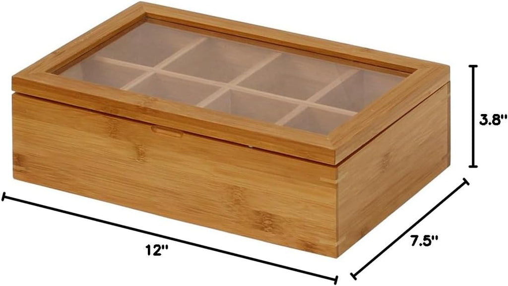 Natural Bamboo Tea Box 12 Inch V950253