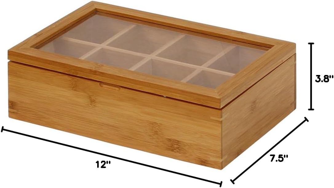 Natural Bamboo Tea Box 12 Inch V950253
