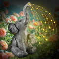 Outdoor Elephant Statue with LED Solar Lights C551376