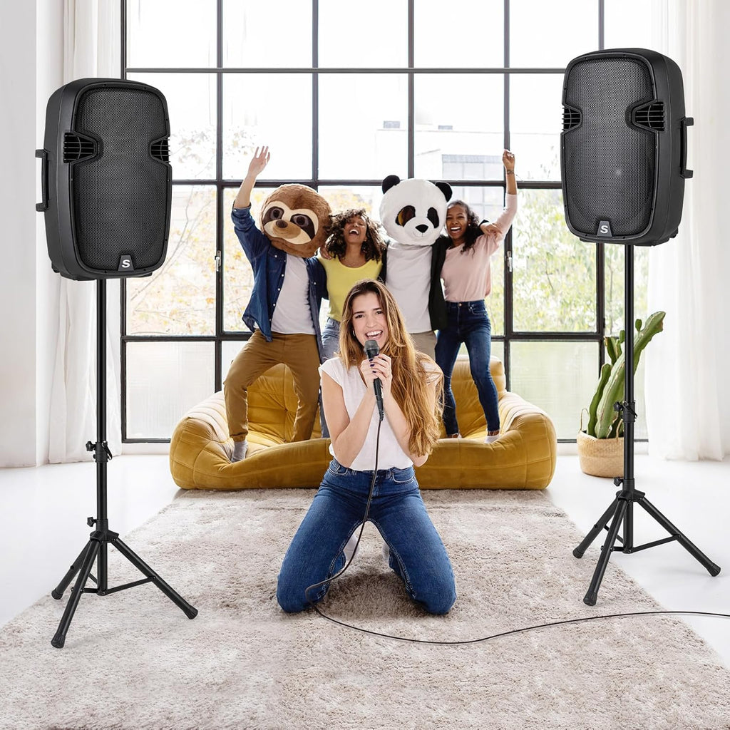 3000W 2-Way Active + Passive PA Speaker System with Bluetooth N55214