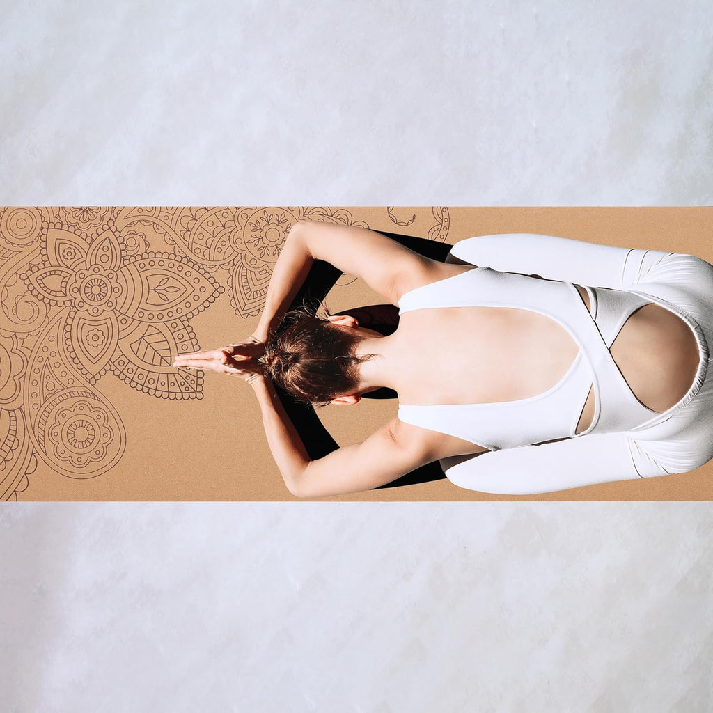 72 x 24in Cork Exercise Mat with Rubber Padding V3198
