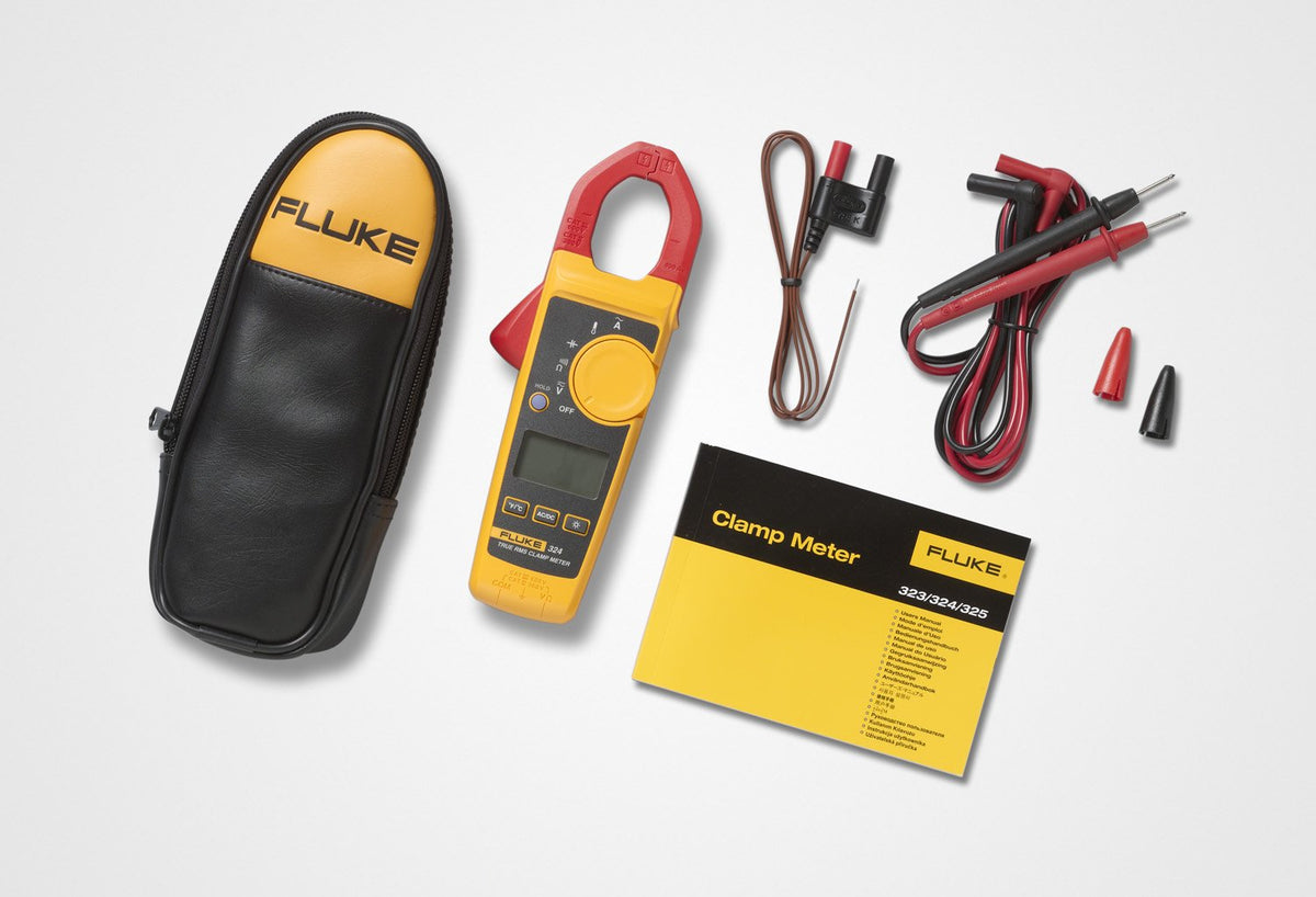 True-RMS Clamp Meter with Temperature & Capacitance, AC Current Up To 400 A, AC/DC Voltage Up to 600 V, Backlit Display, Resistance Up To 4000 Ohms D132