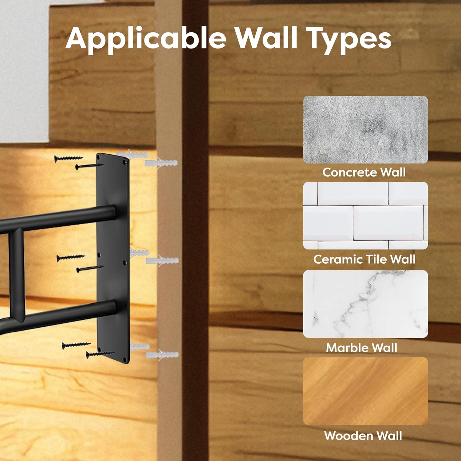 26" Non Slip Metal Handrail for Stairs M998284