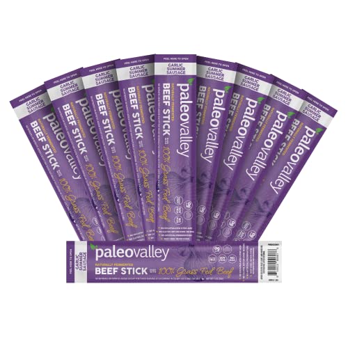 100% Grass Fed Garlic Summer Sausage Beef Sticks O61542